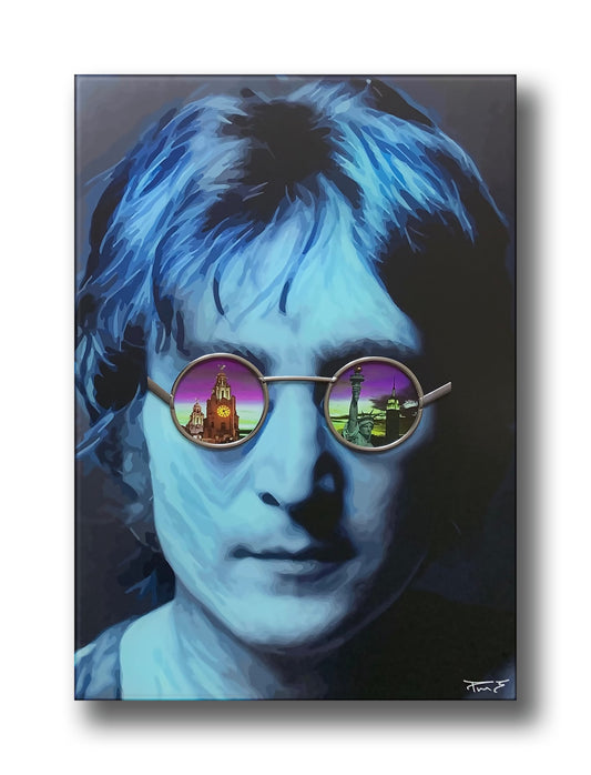 John Lennon The Beatles Unique Wall Art Blue